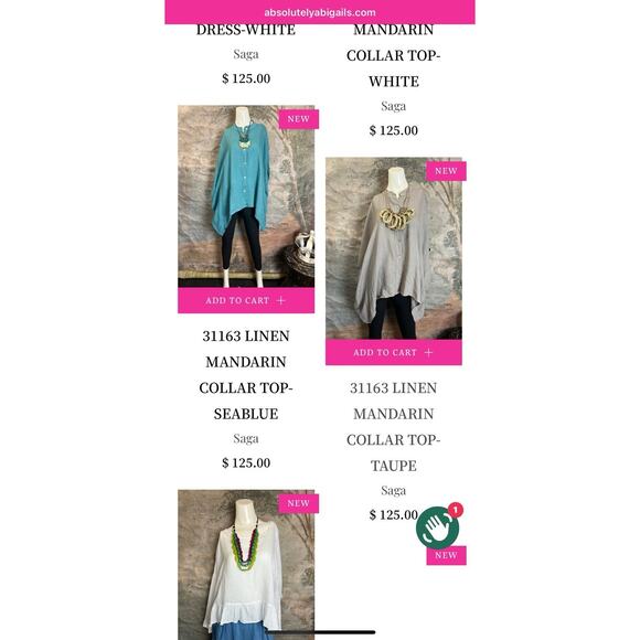 Saga 100% Linen One Size Boho Shirt Dress Pocket Lagonlook Large XL 1x Green - Picture 10 of 10